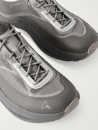 ROA - Sella Rubber-Trimmed ProWave Jacquard Trail Sneakers - Silver