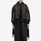 Undercover Women's Multi Layer Bomber Jacket in Black