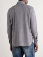 Zegna - Centoquaranta Checked Cotton-Twill Shirt - Gray