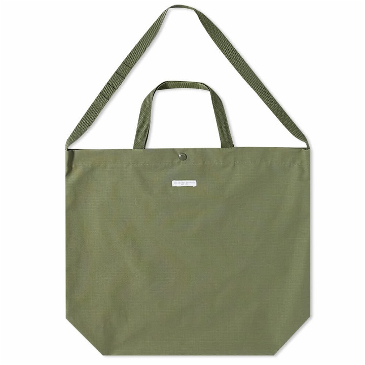 Photo: Engineered Garments Men's Carry-All Tote in Olive