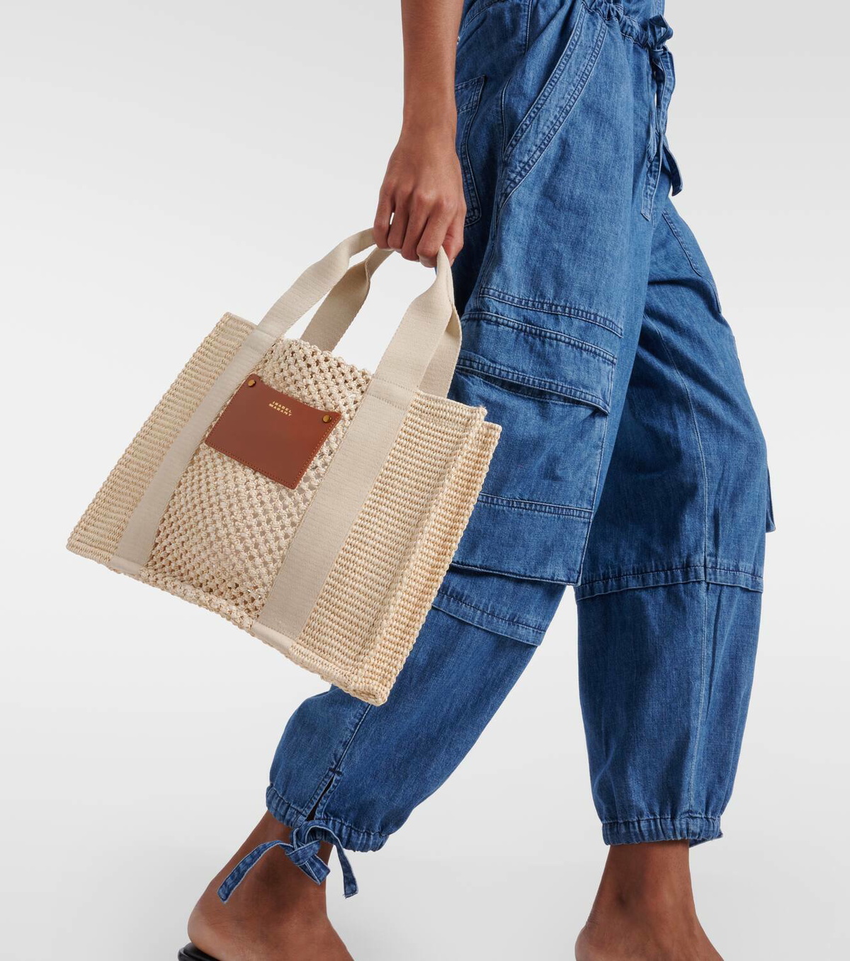 Isabel Marant Aruba Medium raffia-effect tote bag Isabel Marant