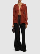 CHRISTOPHER ESBER Floating Sheer Long Sleeve Shirt