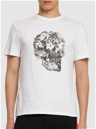 ALEXANDER MCQUEEN Wax Flower Skull Print Cotton T-shirt