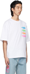We11done White Multi Logo T-Shirt