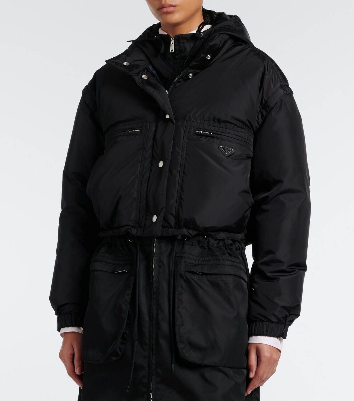Prada Re-Nylon cropped down jacket