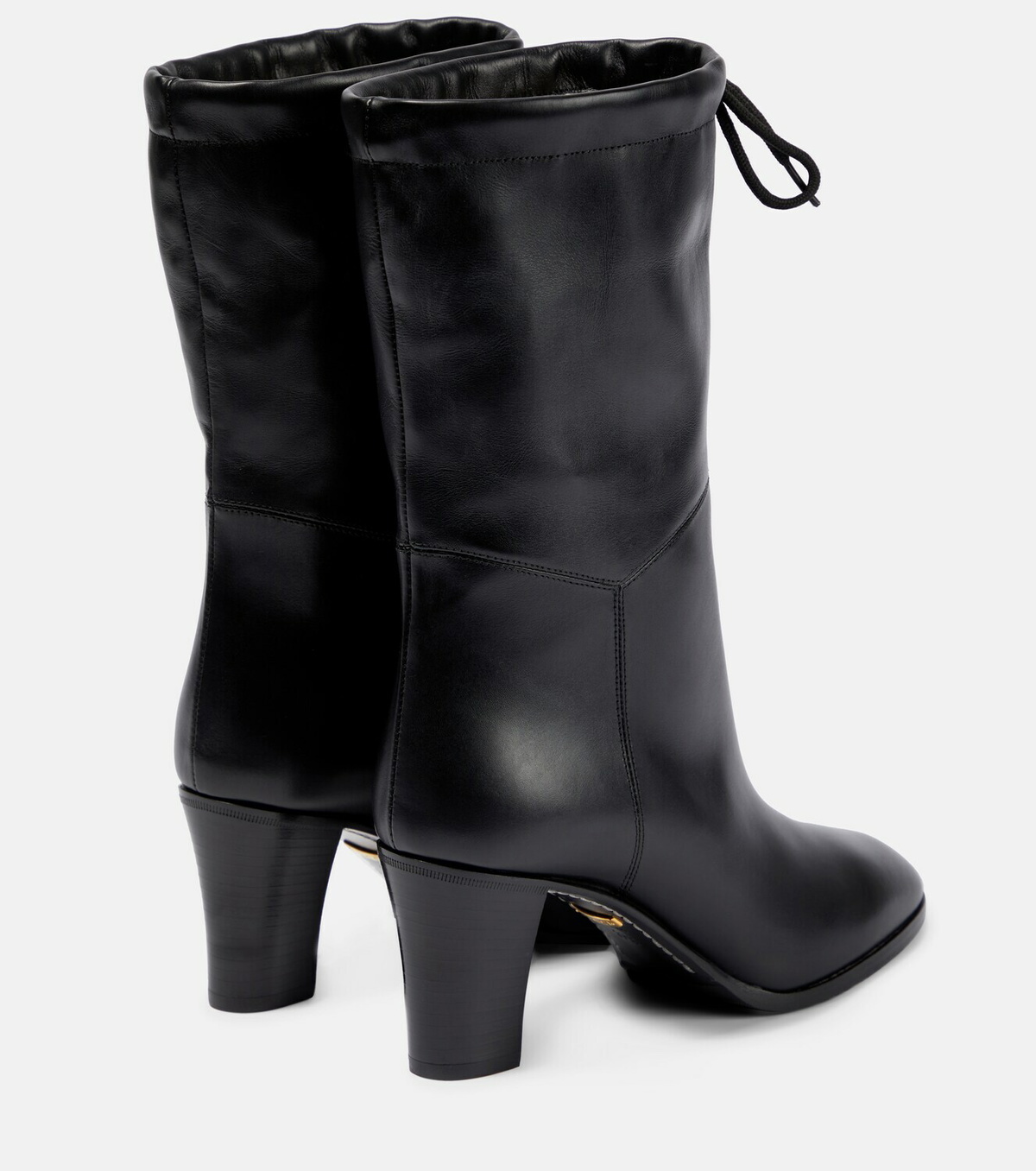 Gucci - GG leather and faux shearling ankle boots Gucci