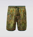 Amiri - Tapestry printed Bermuda shorts