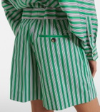 Loewe Striped cotton poplin shorts