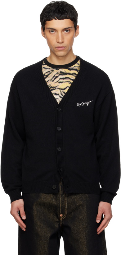 Photo: Kenzo Black Kenzo Paris 'KENZO Wild Tiger' Cardigan