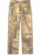 Cherry Los Angeles - Mossy Oak Straight-Leg Printed Cotton-Canvas Trousers - Brown