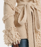 The Attico Fringed wool and cashmere-blend cardigan
