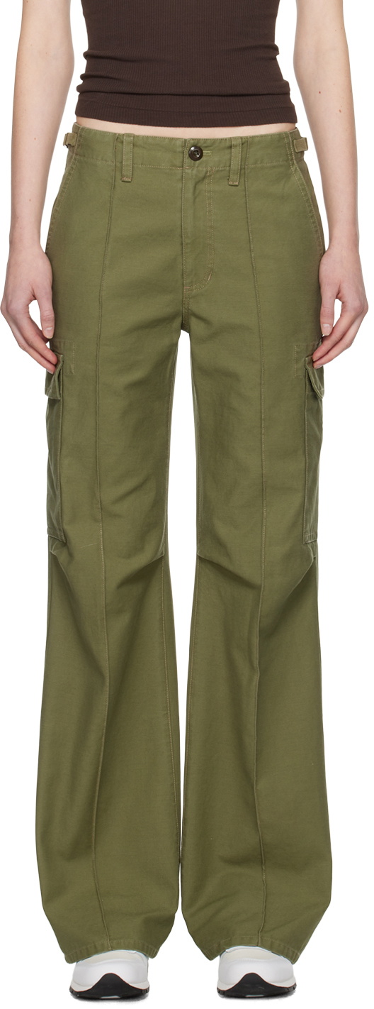 Re/Done Green Military Trousers