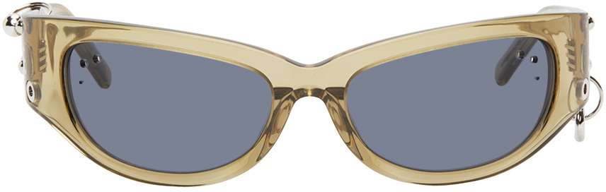 Justine Clenquet SSENSE Exclusive Brown Clara Sunglasses