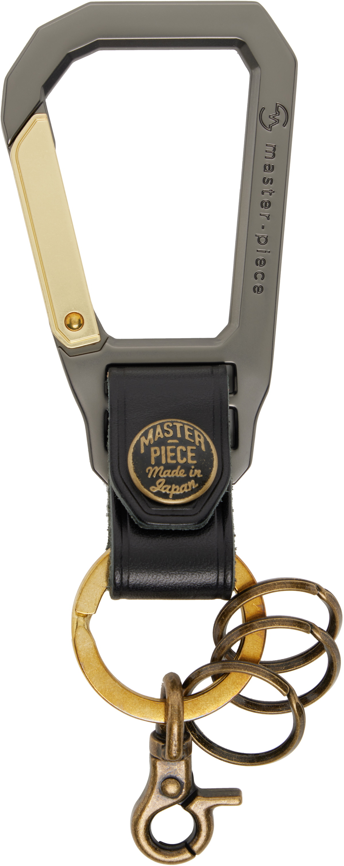 master-piece Black Carabiner Keychain