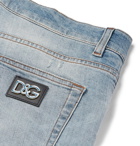 Dolce & Gabbana - Slim-Fit Distressed Stretch-Denim Jeans - Indigo