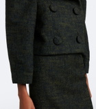 Shushu/Tong Cropped double-breasted tweed jacket