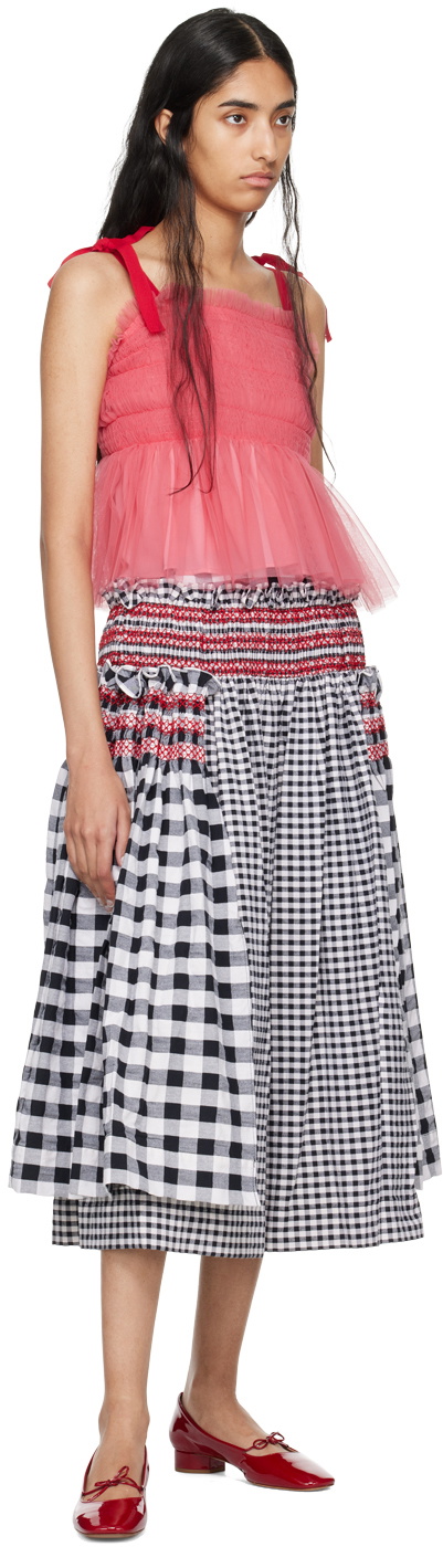 Molly Goddard Black Penny Midi Skirt