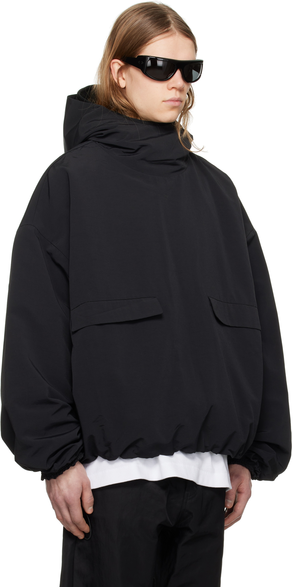 Fear of God ESSENTIALS Black Military Nylon Hooded Anorak