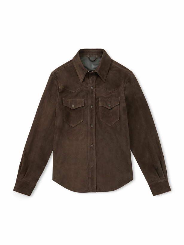 Photo: J. Mueser - Suede Western Overshirt - Brown