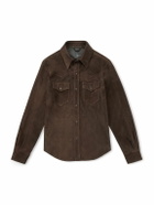 J. Mueser - Suede Western Overshirt - Brown