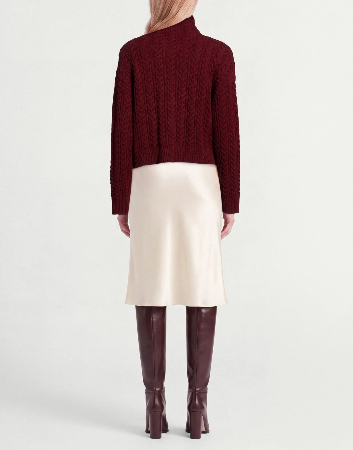 Laneus Womens Turtleneck Burgundy