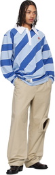 Charles Jeffrey LOVERBOY Blue Topsy Turvy Polo