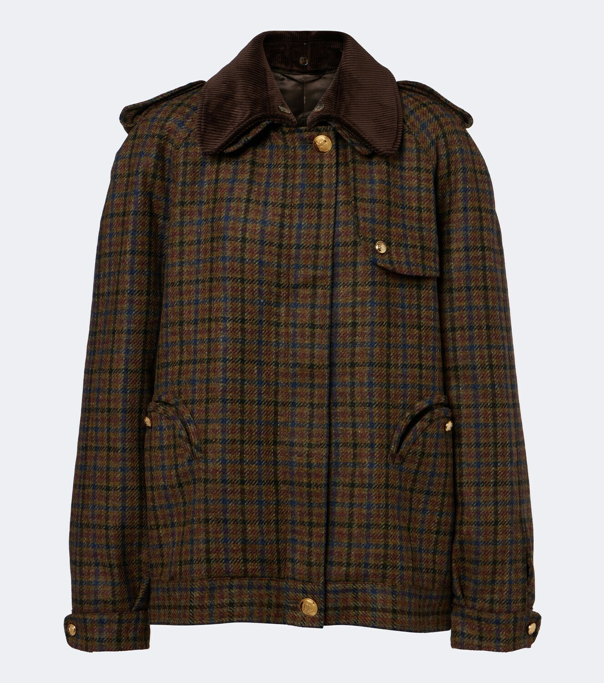 Blazé Milano Chausie checked virgin wool jacket