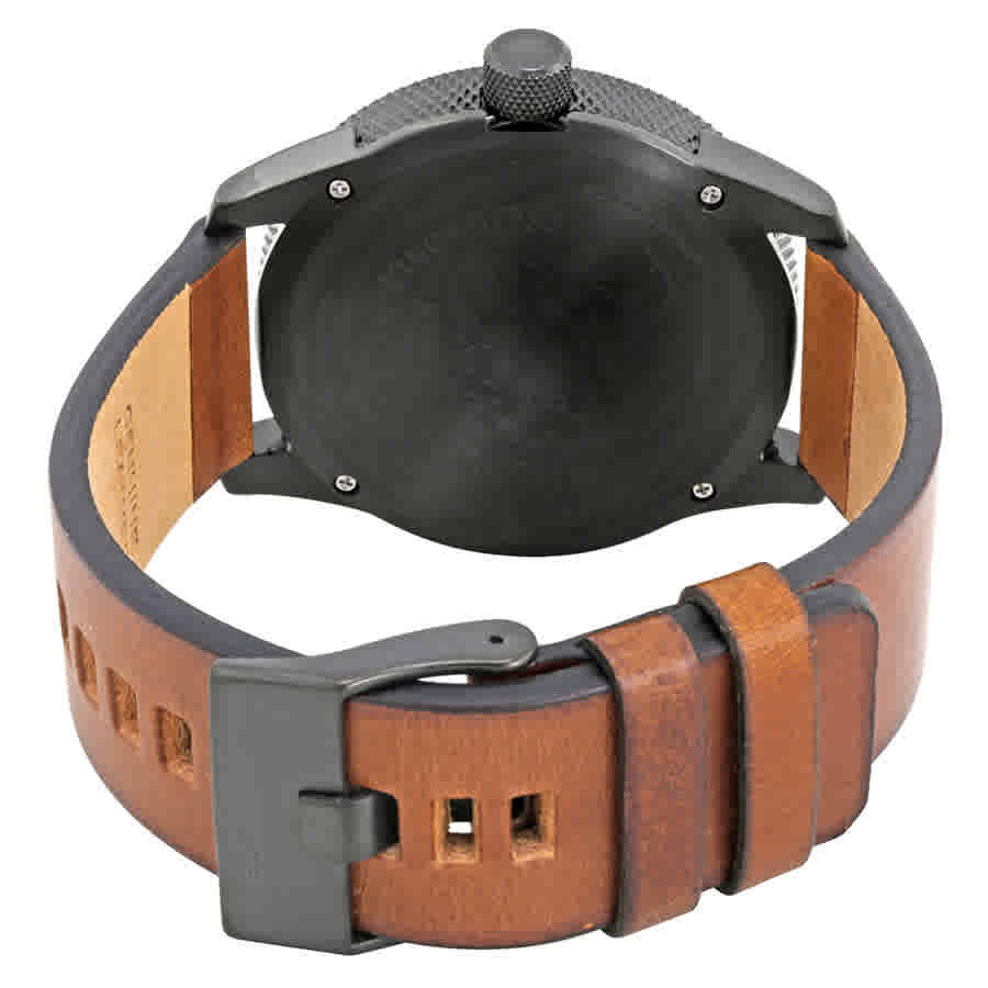 Diesel Rasp Grey Dial Brown Leather Mens Watch DZ1764