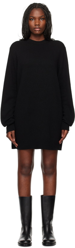 Photo: The Frankie Shop Black Maxime Knit Sweater Minidress