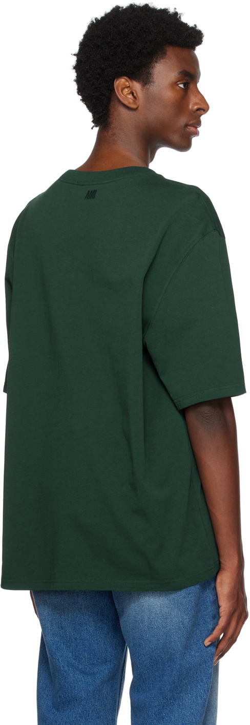 AMI Paris SSENSE Exclusive Green Ami de Cœur T-Shirt