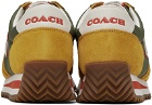 Coach 1941 Khaki & Yellow Runner Sneakers