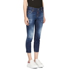 Dsquared2 Indigo Cool Girl Crop Jeans