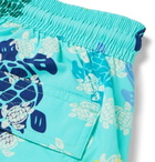 Vilebrequin - Moorise Mid-Length Glow-In-The-Dark Printed Swim Shorts - Men - Light blue