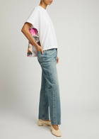 3.1 Phillip Lim Floral-print Cotton-blend T-shirt White And Multi