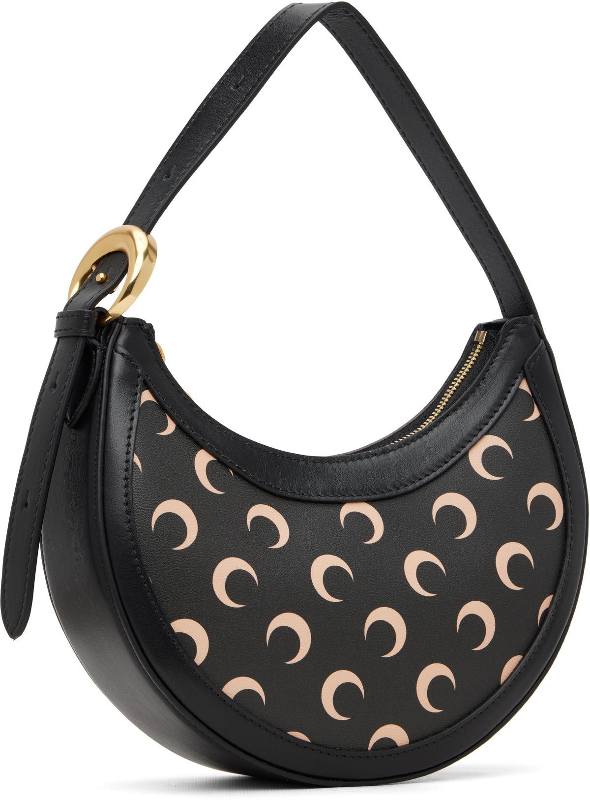 Marine Serre Black Moon Canvas Eclips Mini Bag