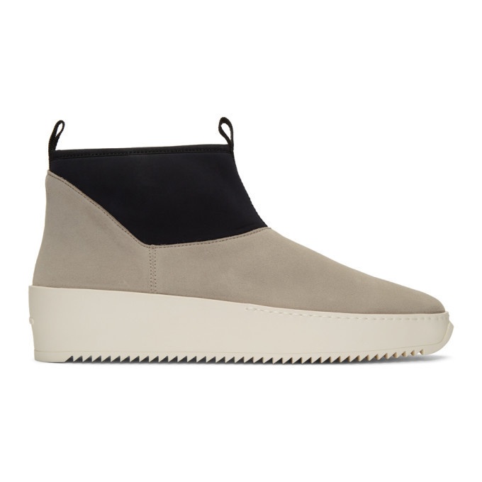 Photo: Fear of God Grey and Black Polar Wolf Chelsea Boots