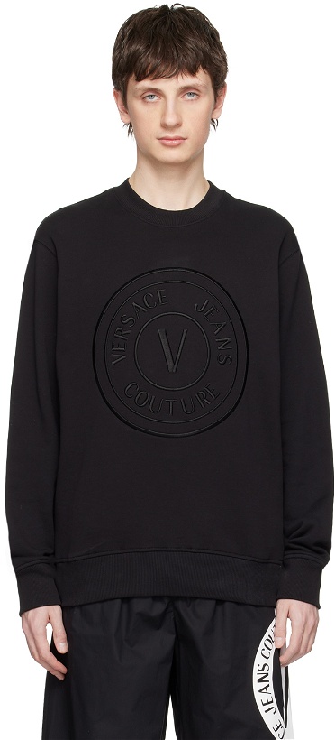 Photo: Versace Jeans Couture Black V-Emblem Sweatshirt