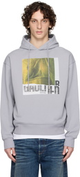 Jean Paul Gaultier SSENSE Exclusive Gray Cotton Printed Water Hoodie