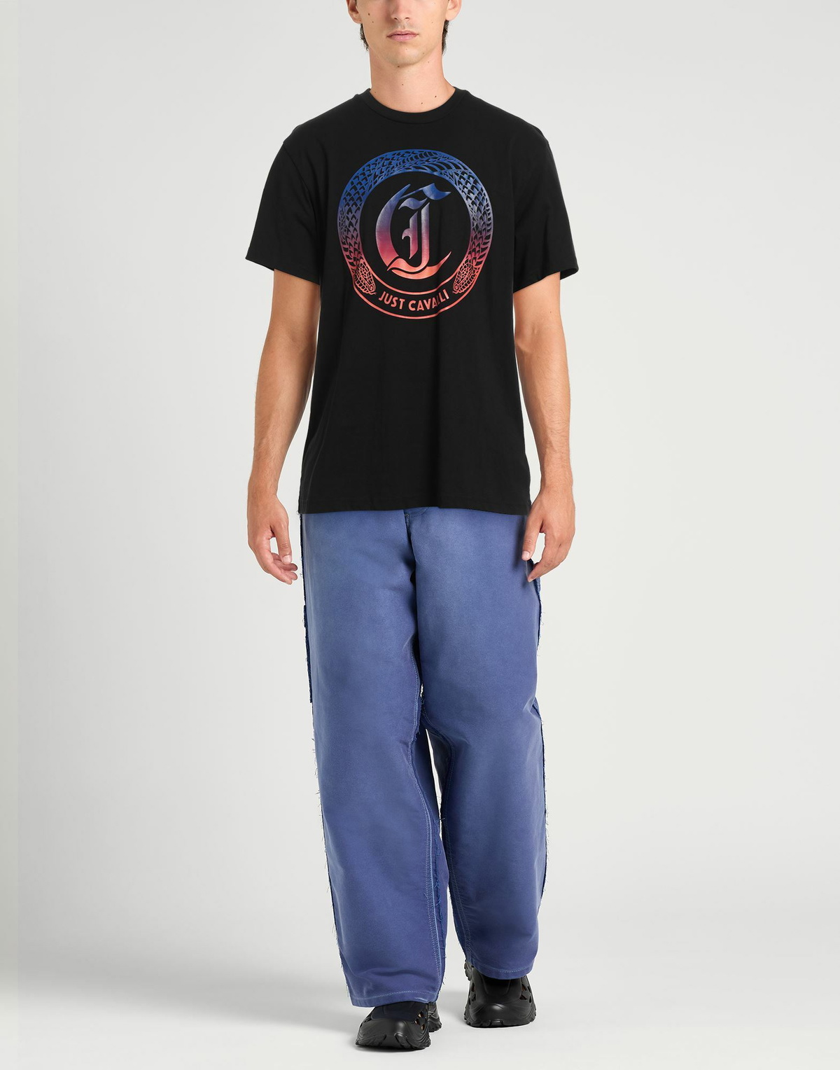 Just Cavalli Mens T-shirt in Black