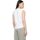 Diesel White Chest Logo Print Tank Top