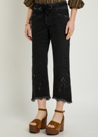 Isabel Marant Alison Cut-out Cropped Denim Jeans Black