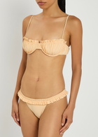 Faithfull The Brand Esterel Frill Bikini top Off White