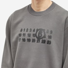 MM6 Maison Margiela Men's Triple Logo Crew Sweat in Grey