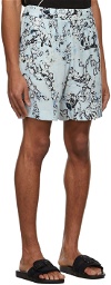 MCQ Blue Sea Glass Shorts