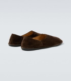 The Row Canal suede slip-on shoes