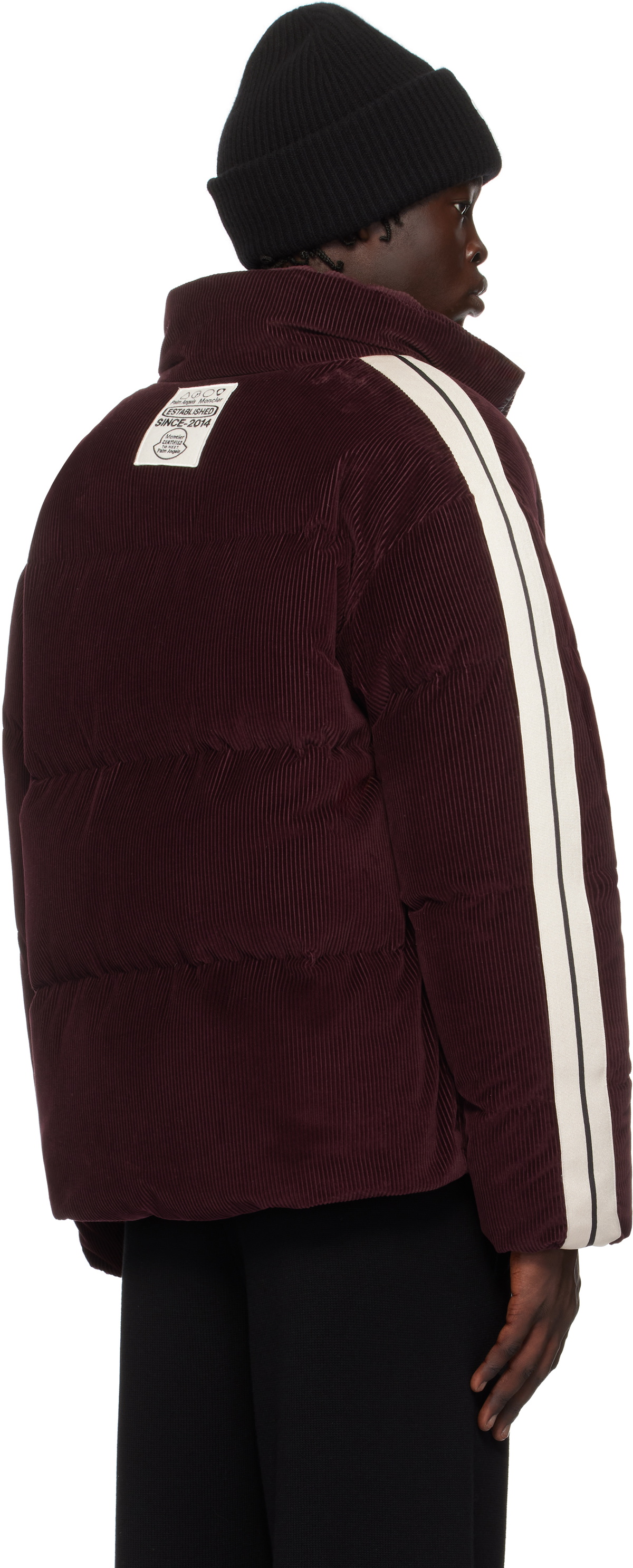 注目コラボ★ MONCLER X PALM ANGELS ABROLHOS ダウンジャケット Moncler Genius Moncler x Palm Angels Burgundy Abrolhos Down