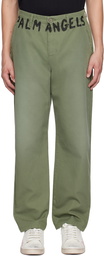 Palm Angels Khaki Chino Trousers