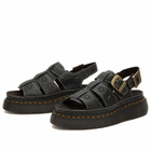 Dr. Martens Women's Wrenlie Open FL Sandal in Black Milled Nappa