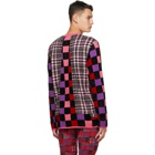 Comme des Garcons Homme Plus Multicolor Multi-Fabric Check Crewneck Sweater