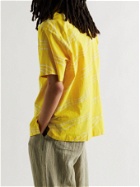 Post-Imperial - Camp-Collar Printed Cotton Shirt - Yellow